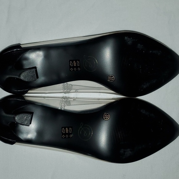 Chinese Laundry Women's Clear & Black Dress Shoe, Size 9 1/2 - Picture 3 of 4